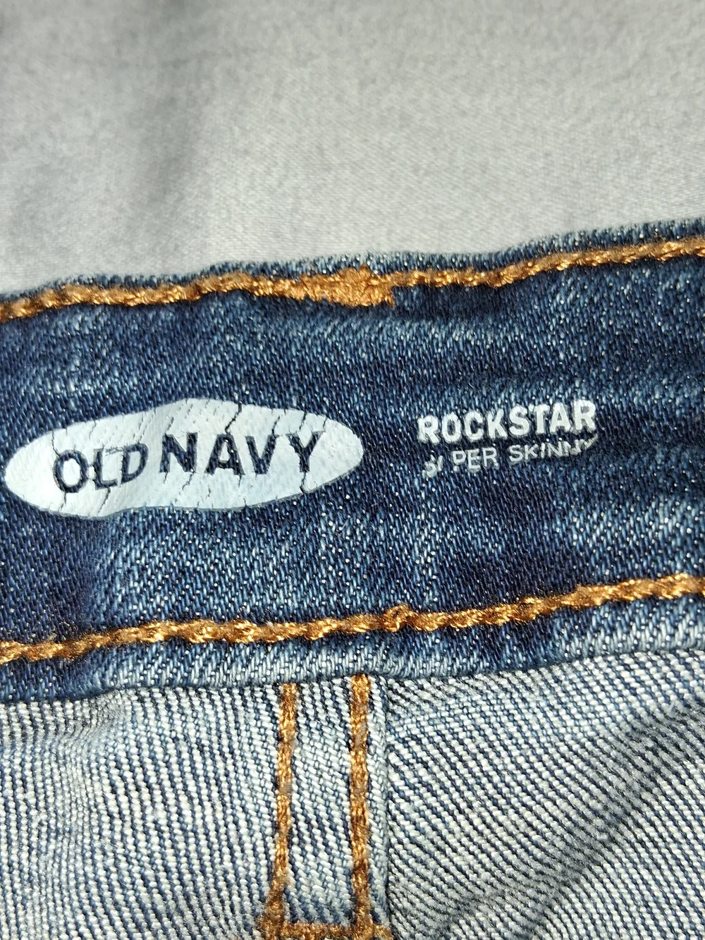 Old Navy Womens Ripped Skinny Jeans - Dark Blue - Picture 3 of 4